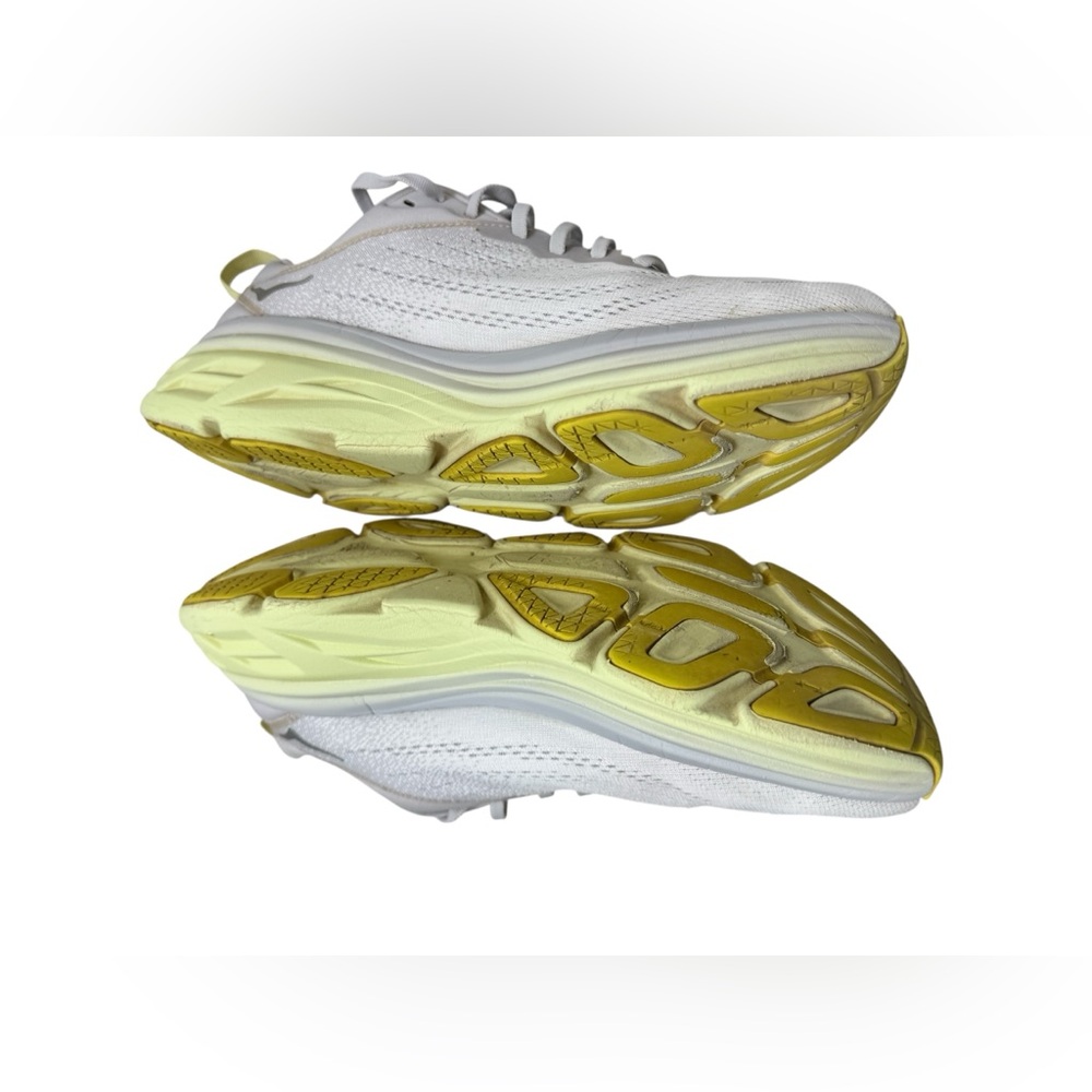 Hoka White and Light Yellow Athletic Shoes - Picture 4 of 7